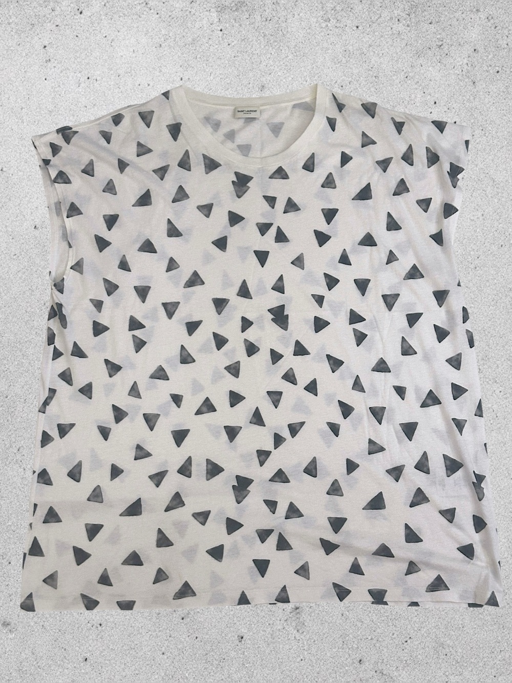 Saint Laurent Oversized Sleeveless Retro Tee